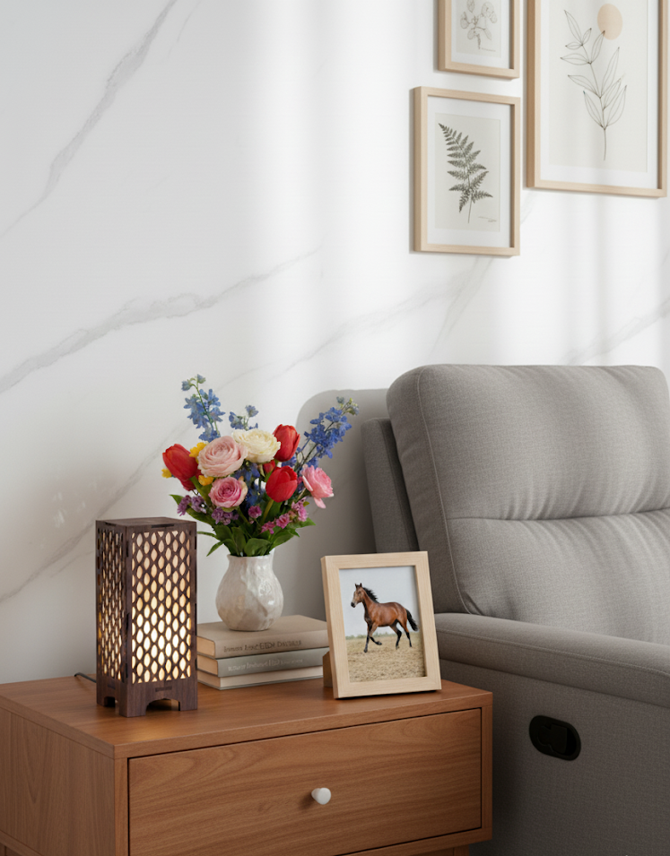 Real Wood Art Radiant Hive Series Table Lamp 11cmX11cmx20cm