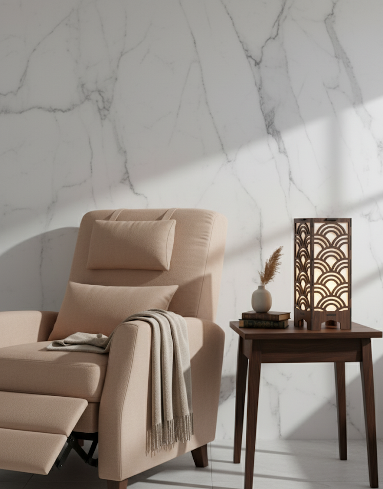 Real Wood Art Seigai Aura Series Table Lamp 11cmx11cmx20cm