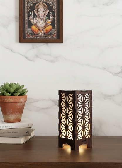 Real Wood Art Luminara Series Table Lamp 11cmX11cmX20cm