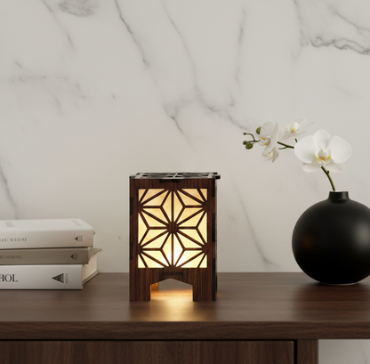 Real Wood Art Luminara Series Table Lamp 11cmX11cmX15cm